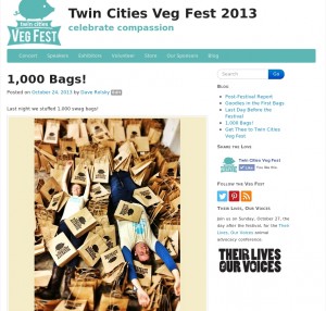 Twin Cities Veg Fest 2013 sample blog post